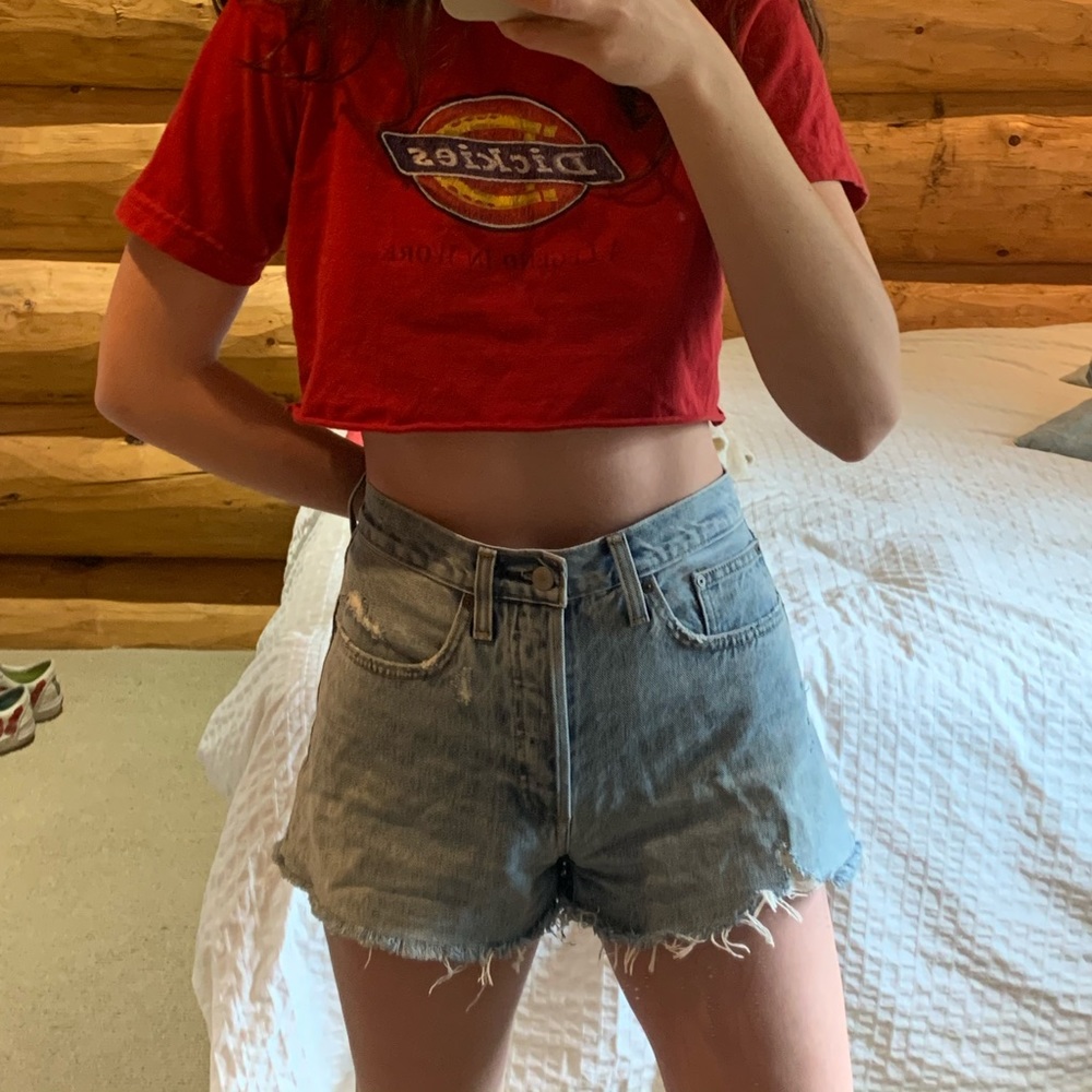 Denim forum blue jean shorts